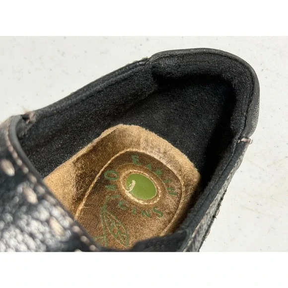 Earth Origins Black Leather Loafers Leona Size 8 M Slip-On Flats Shoes - Picture 11 of 14